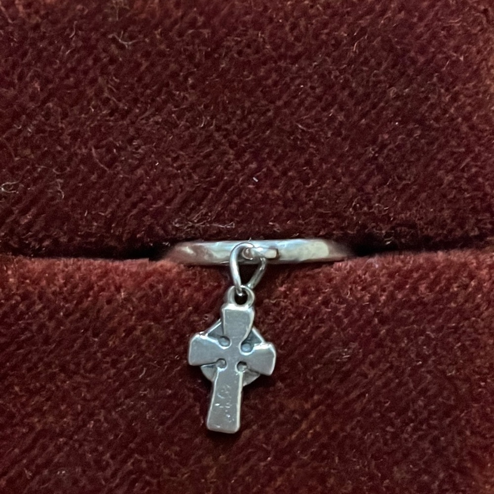 Relisted - RETIRED James Avery Celtic Cross Dangle Charm Ring